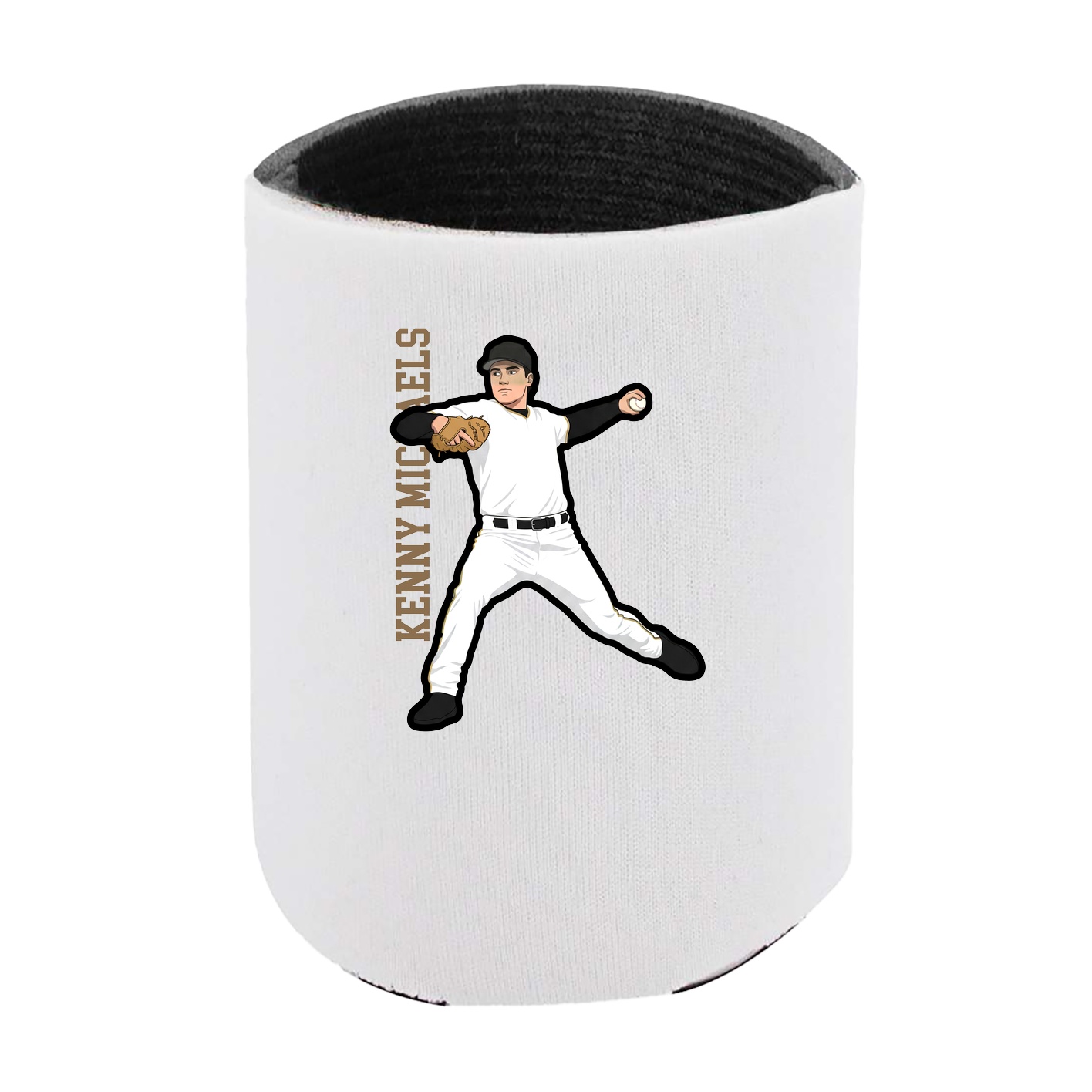 Can Holder — Name Vertical in White