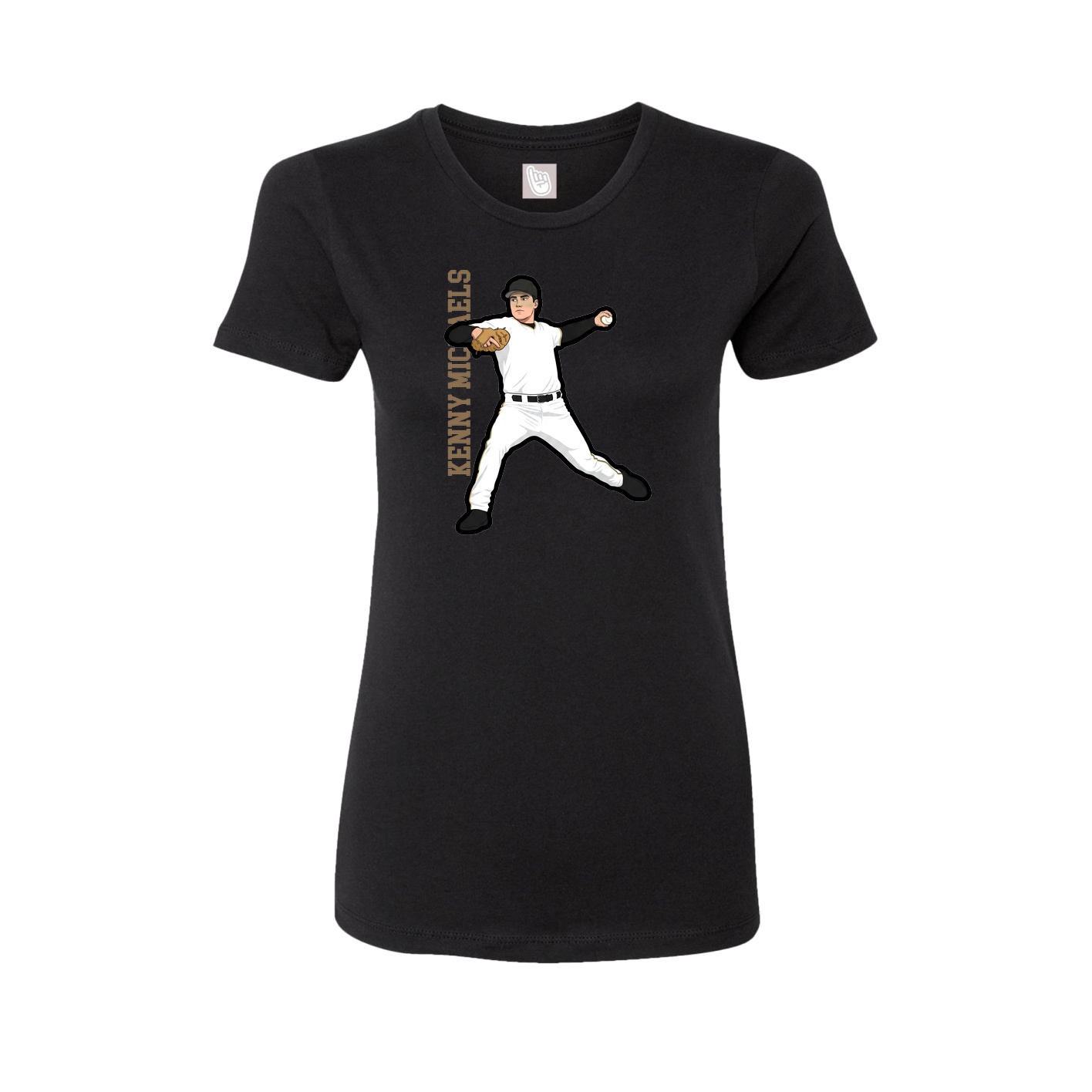 Womens Tee — Name Vertical in Black