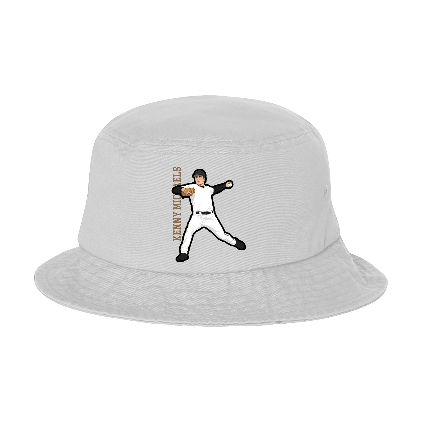 Bucket Cap — Name Vertical in White