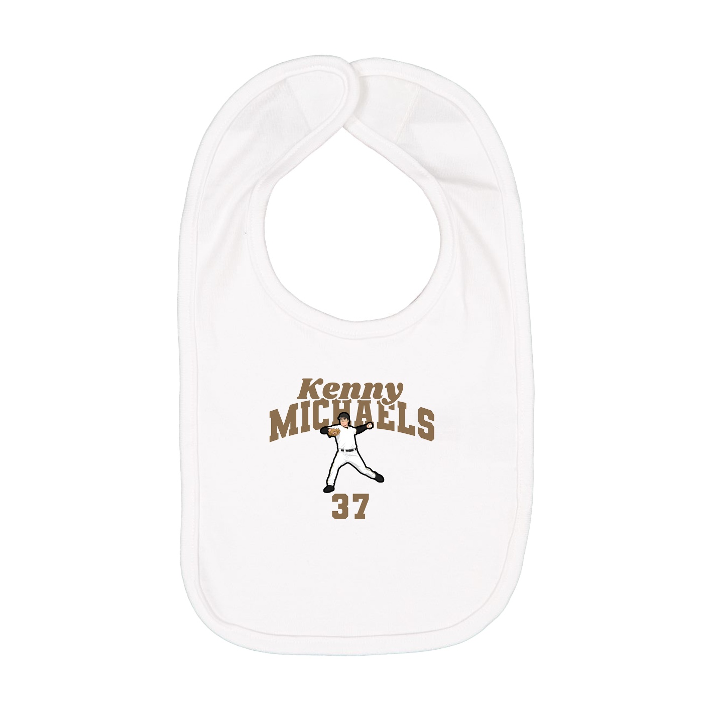 Infant Bib — Signature Arch in White