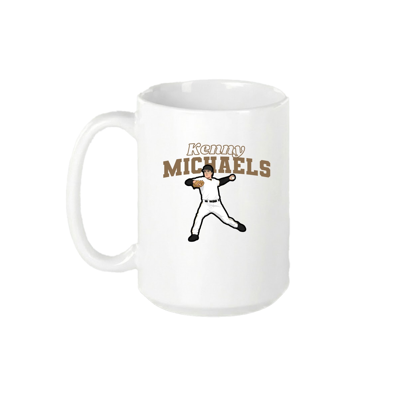 15oz Coffee Mug — Name Arch in White