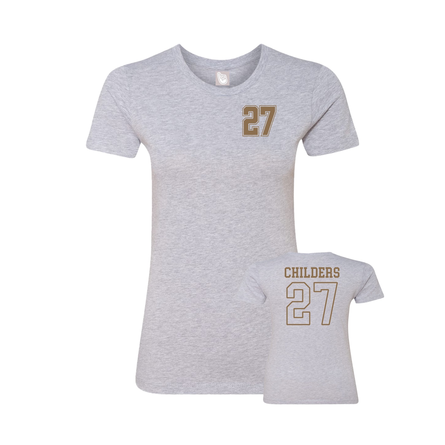 Womens Tee — Chest Back in Grey