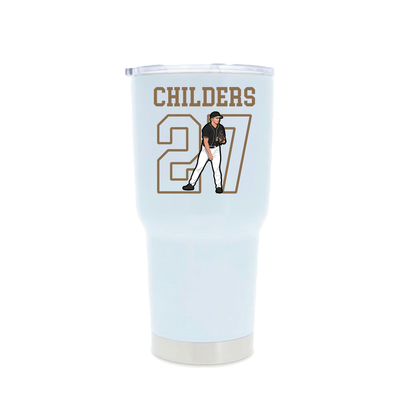 30oz Stainless Steel Tumbler — Shirsey in White