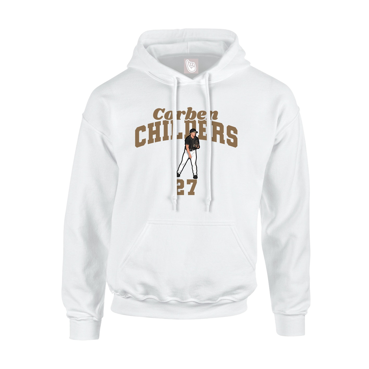 Hoodie — Signature Arch in White