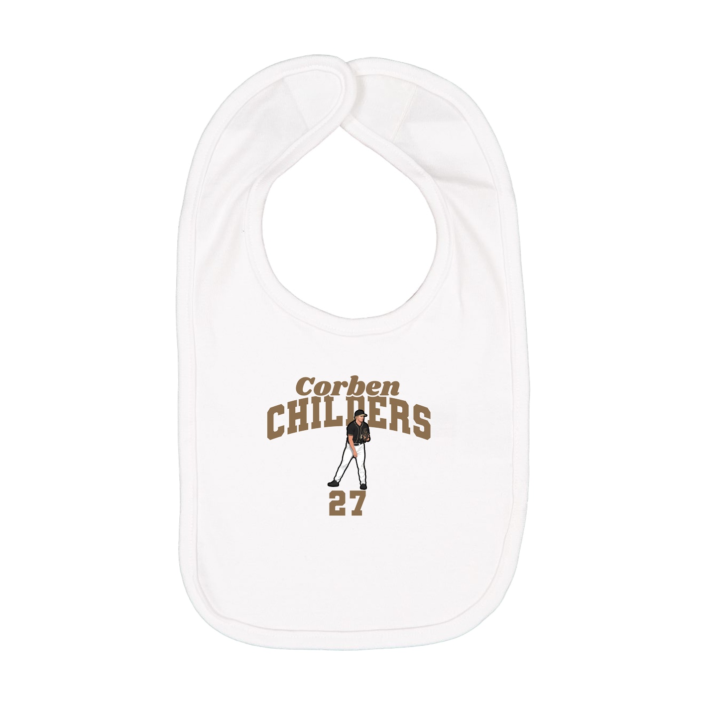 Infant Bib — Signature Arch in White