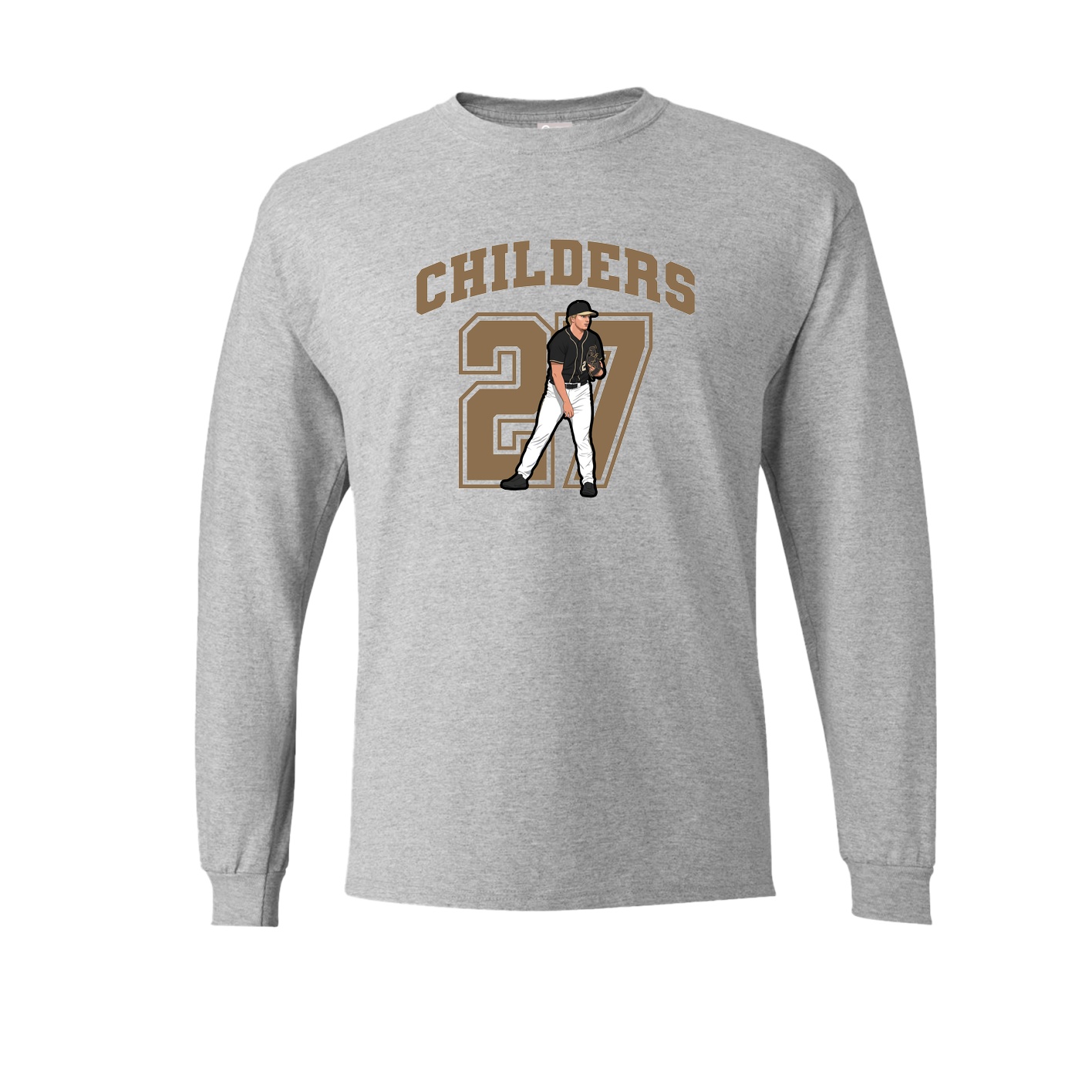 Long Sleeve Tee — Number in Grey