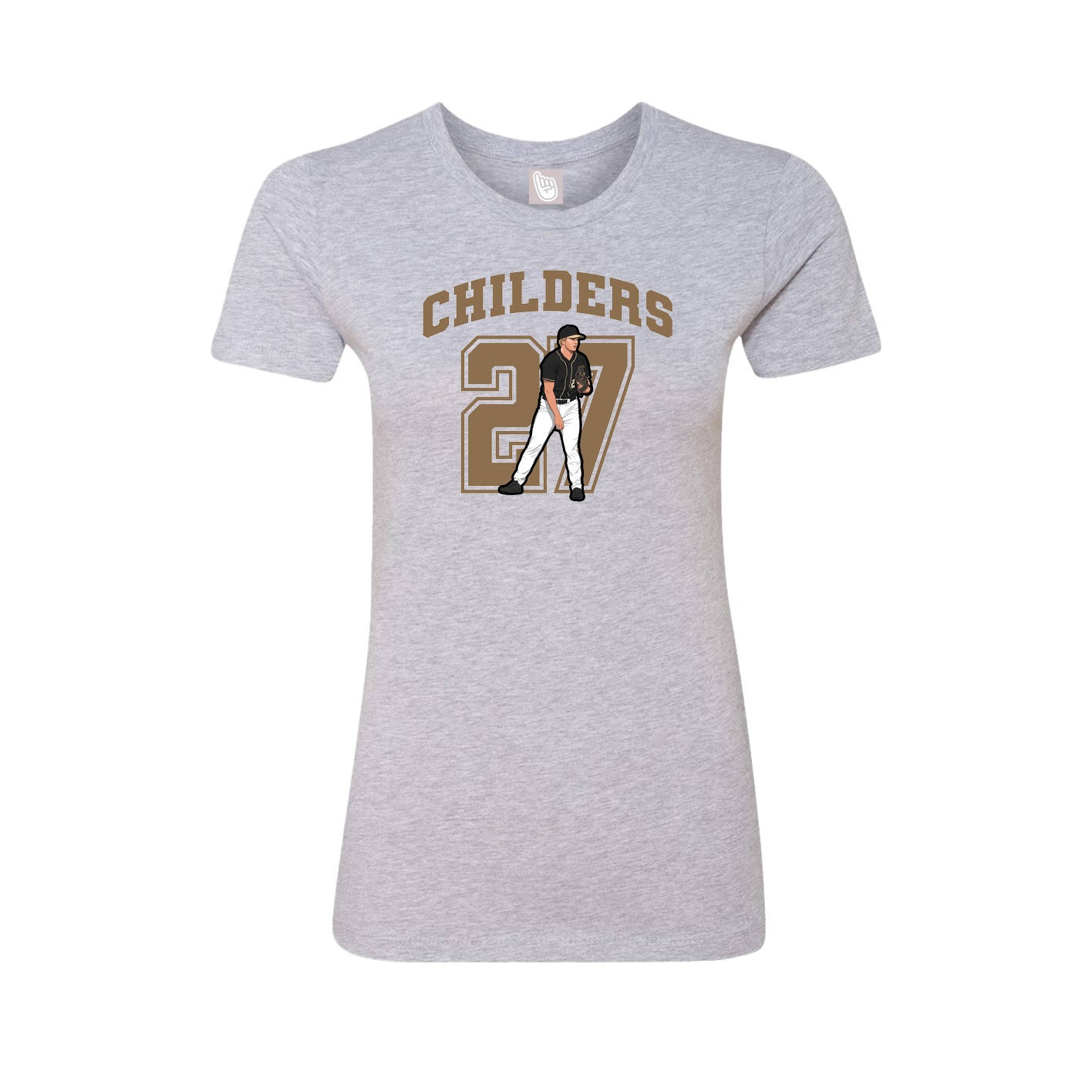 Fitted Women's Tee — Number in Grey