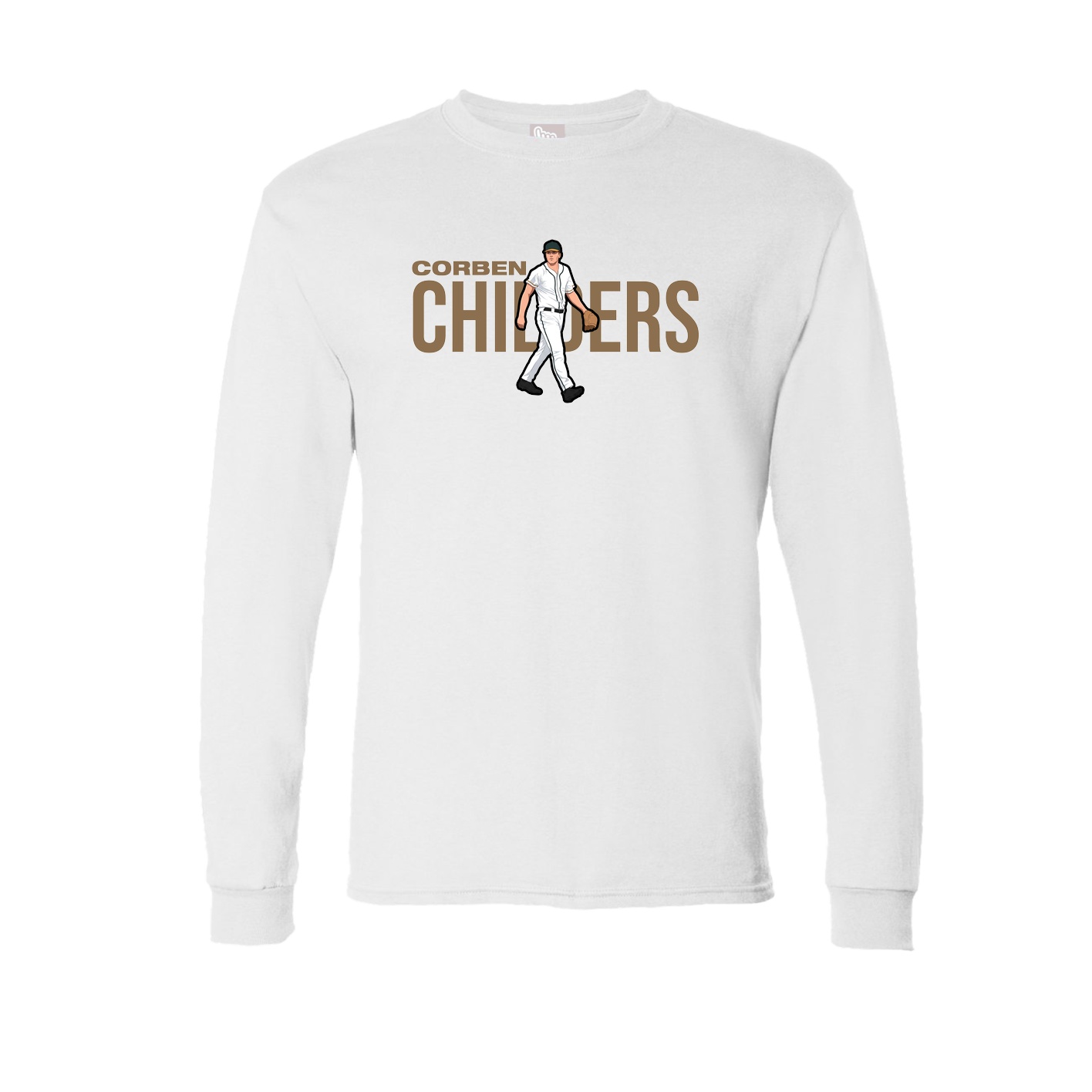 Long Sleeve Tee — Player Name in White