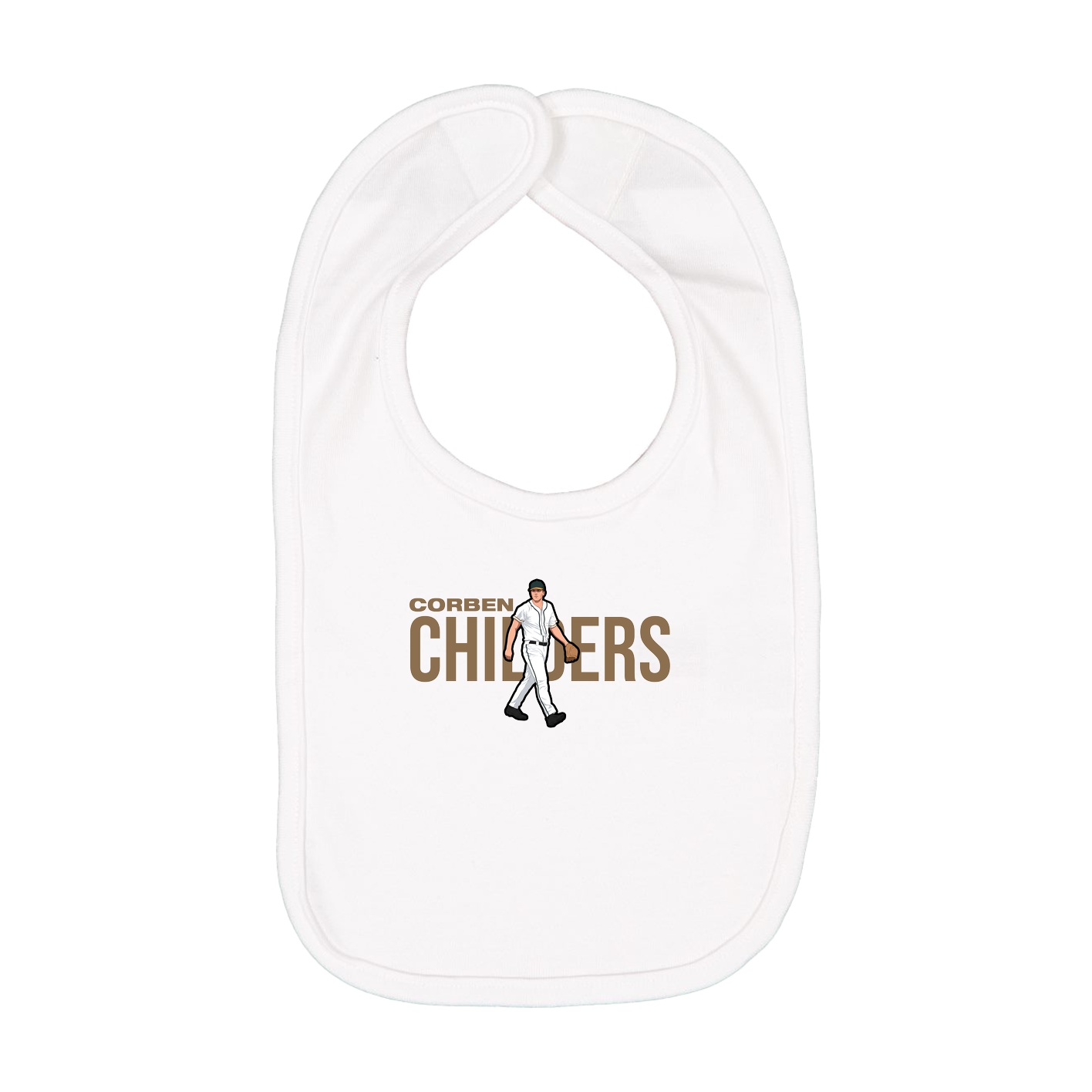 Infant Bib — Player Name in White