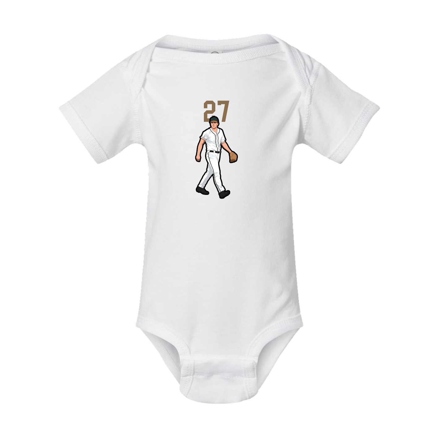 Baby Onesie — Number Top in White