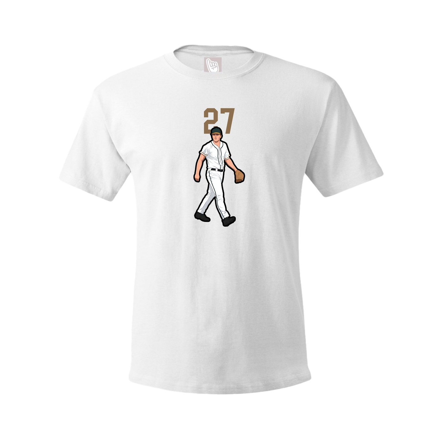 Youth Tee — Number Top in White