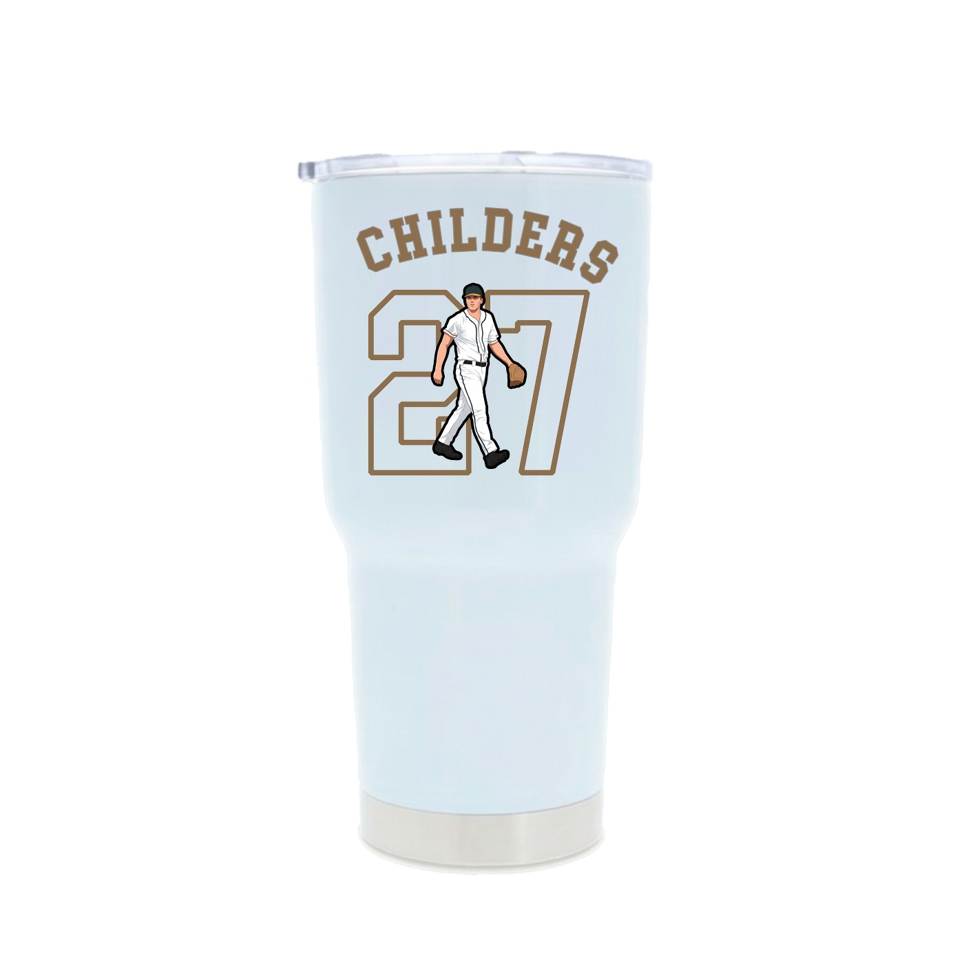 30oz Stainless Steel Tumbler — Shirsey Arch in White
