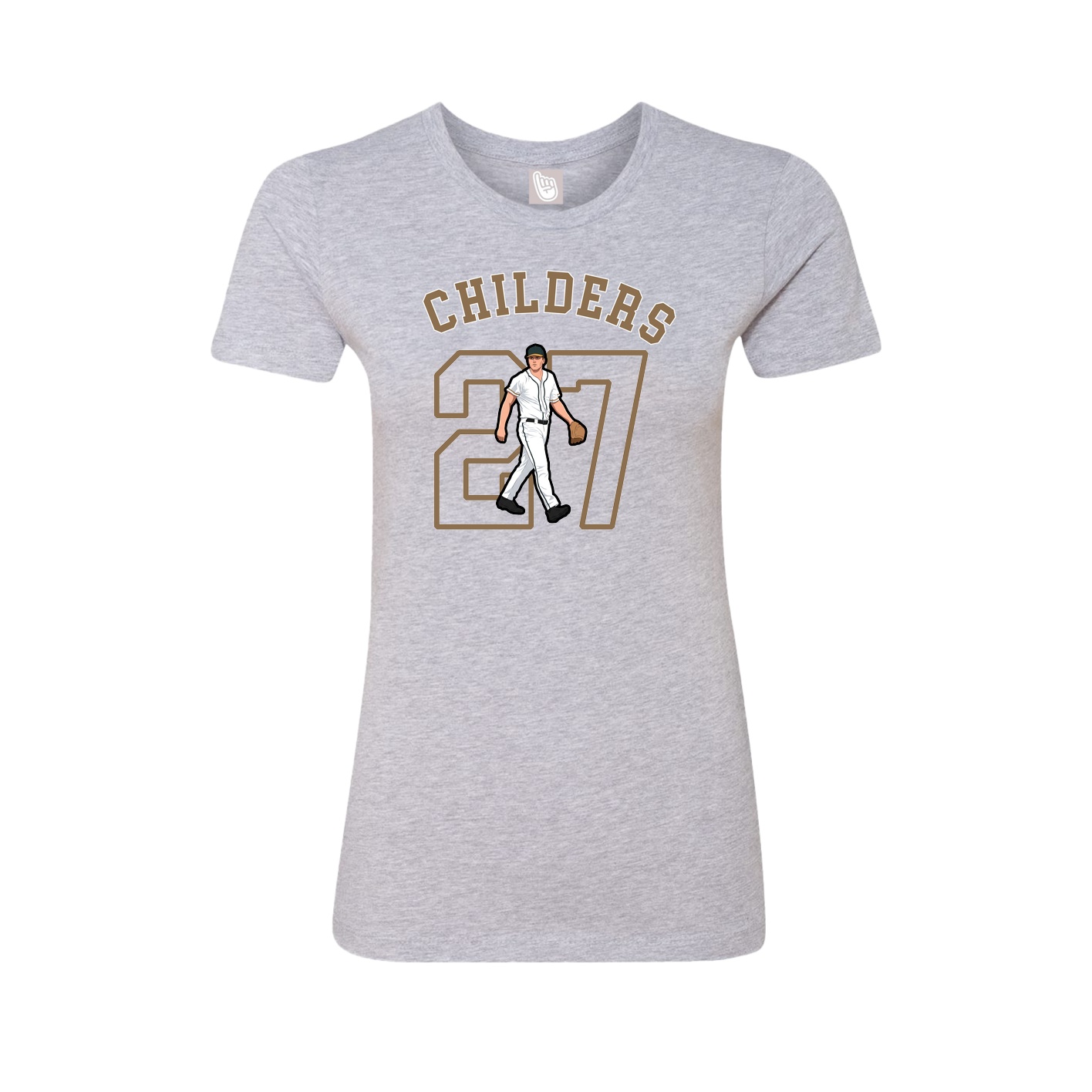 Fitted Women's Tee — Shirsey Arch in Grey