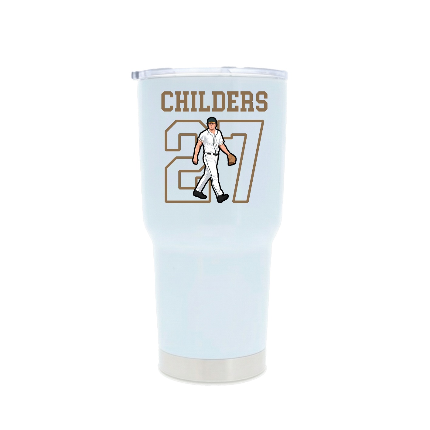 30oz Stainless Steel Tumbler — Shirsey in White