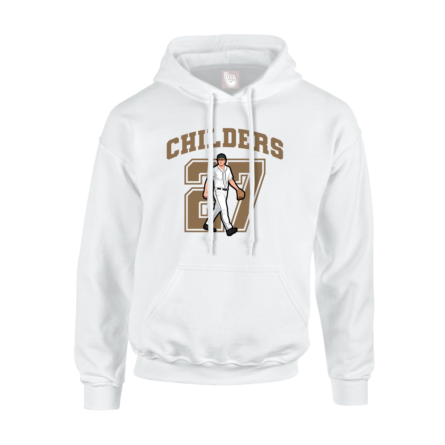 Hoodie — Number in White