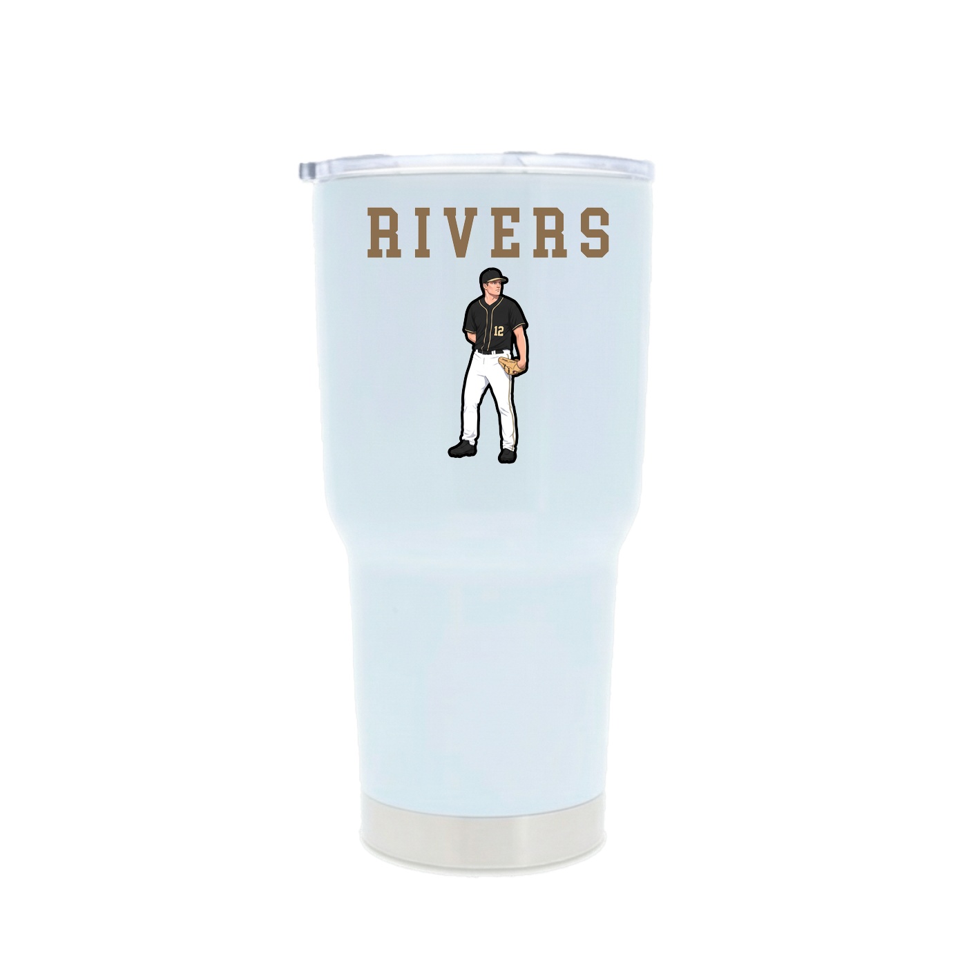 30oz Stainless Steel Tumbler — Shirsey in White