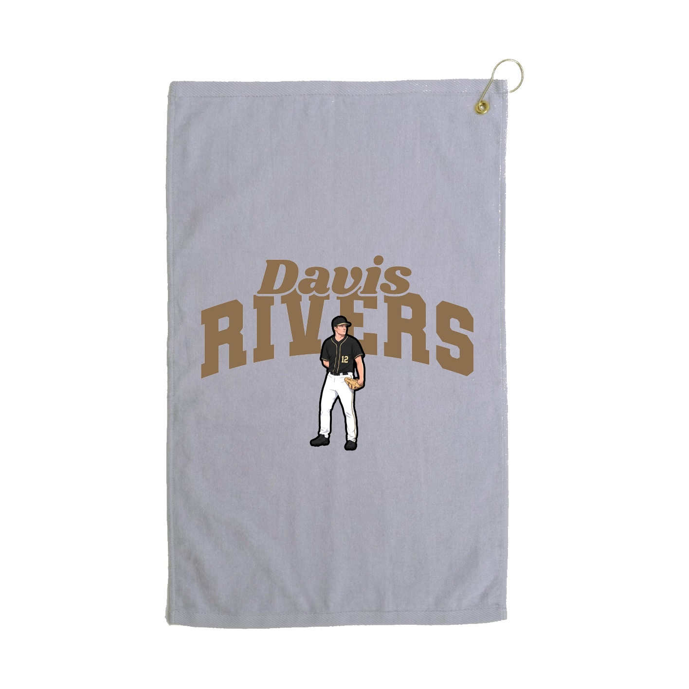Golf Towel — Signature Arch in Grey