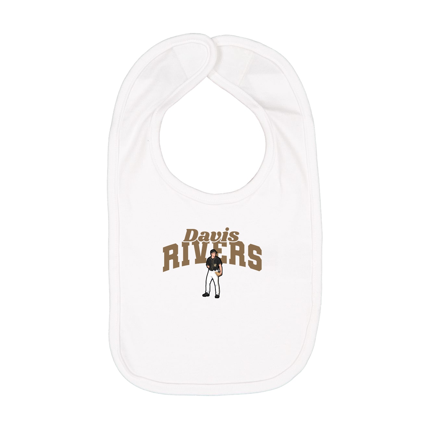 Infant Bib — Signature Arch in White