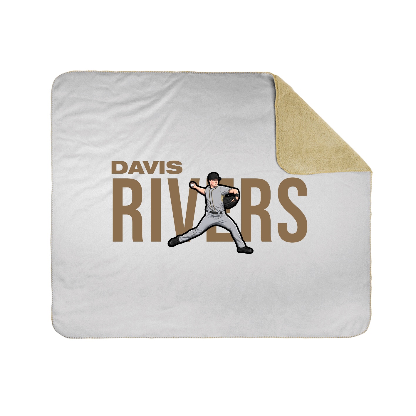 Throw Blanket — Player Name in White
