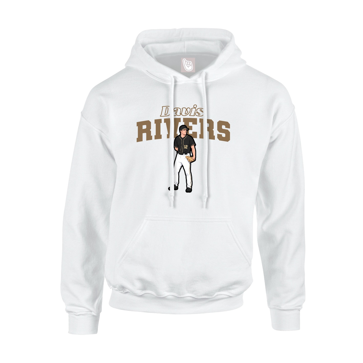 Hoodie — Name Arch in White