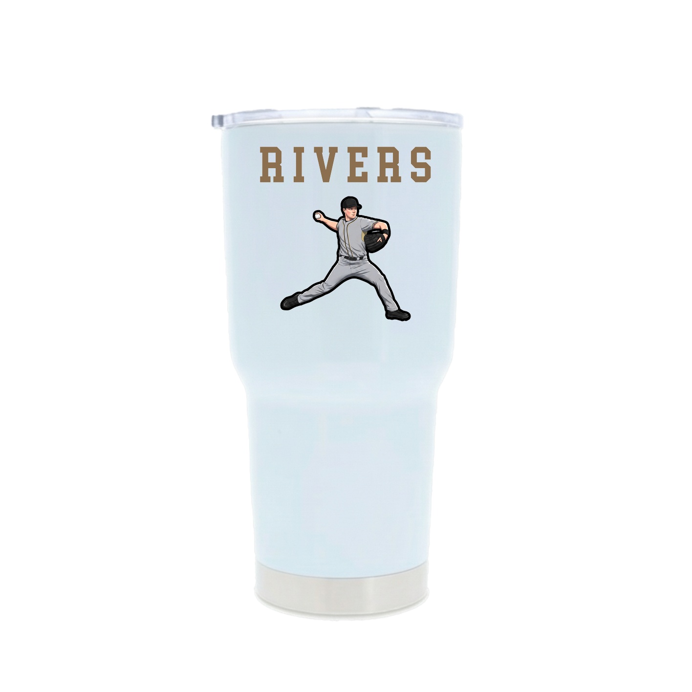 30oz Stainless Steel Tumbler — Shirsey in White