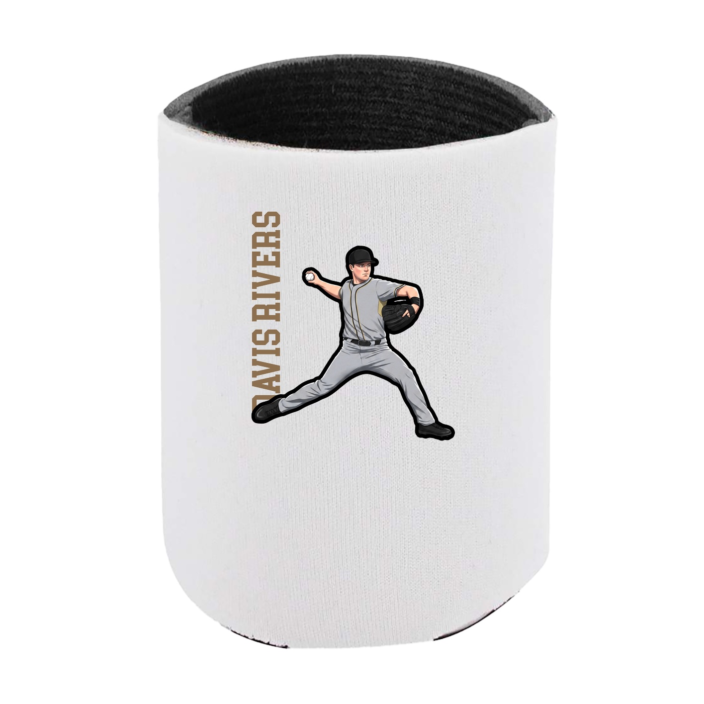 Can Holder — Name Vertical in White