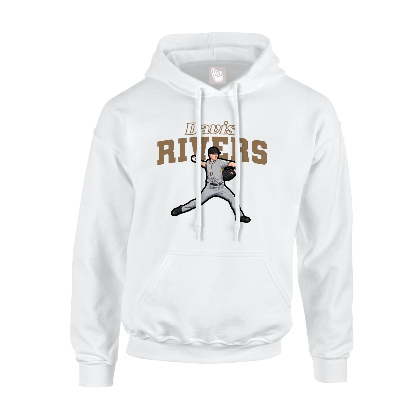 Hoodie — Name Arch in White