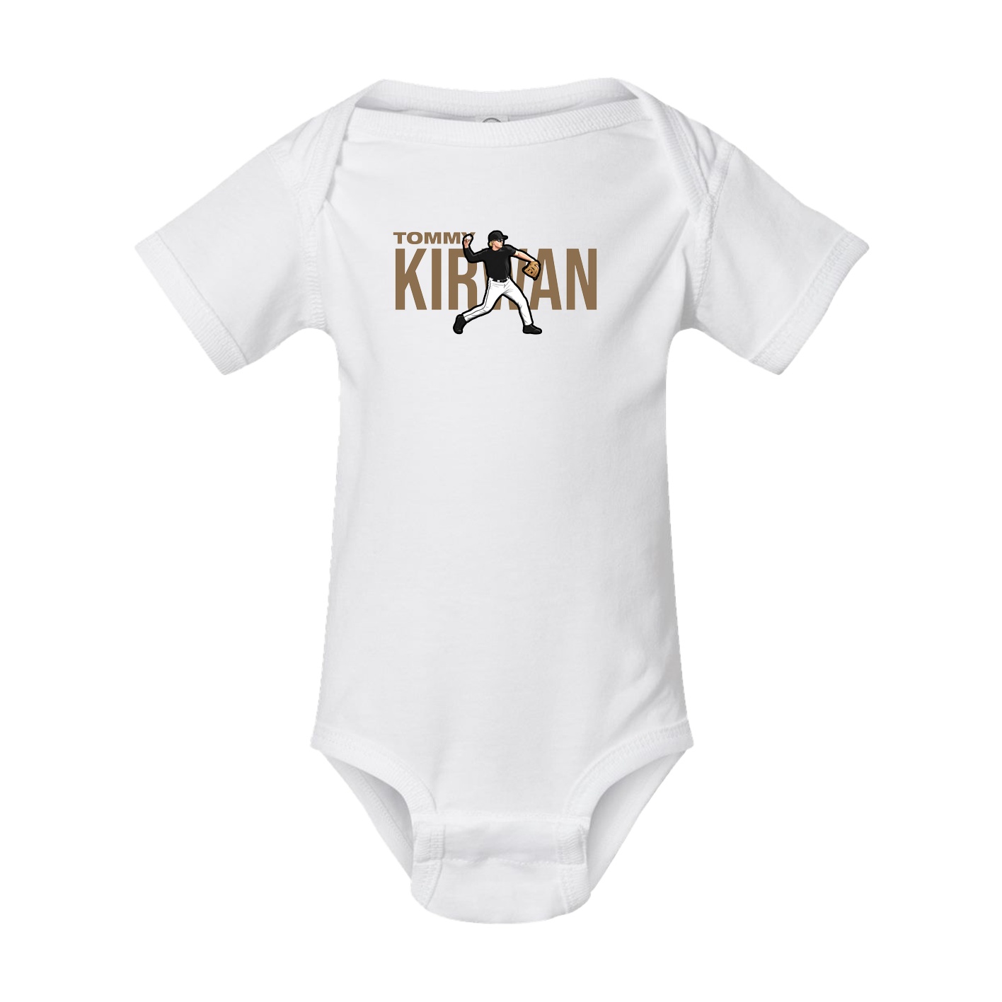 Baby Onesie — Player Name in White