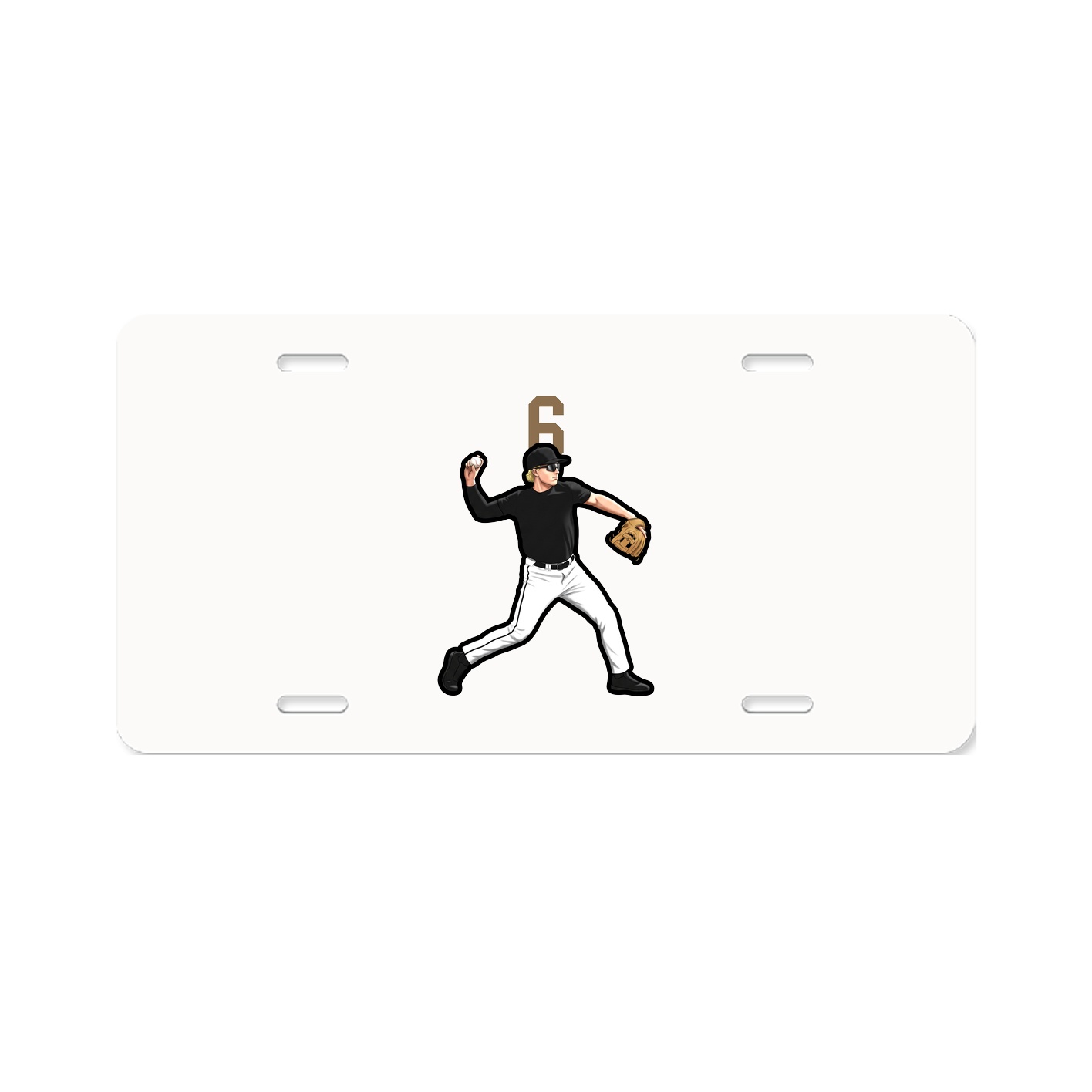 License Plate — Number Top in Classic