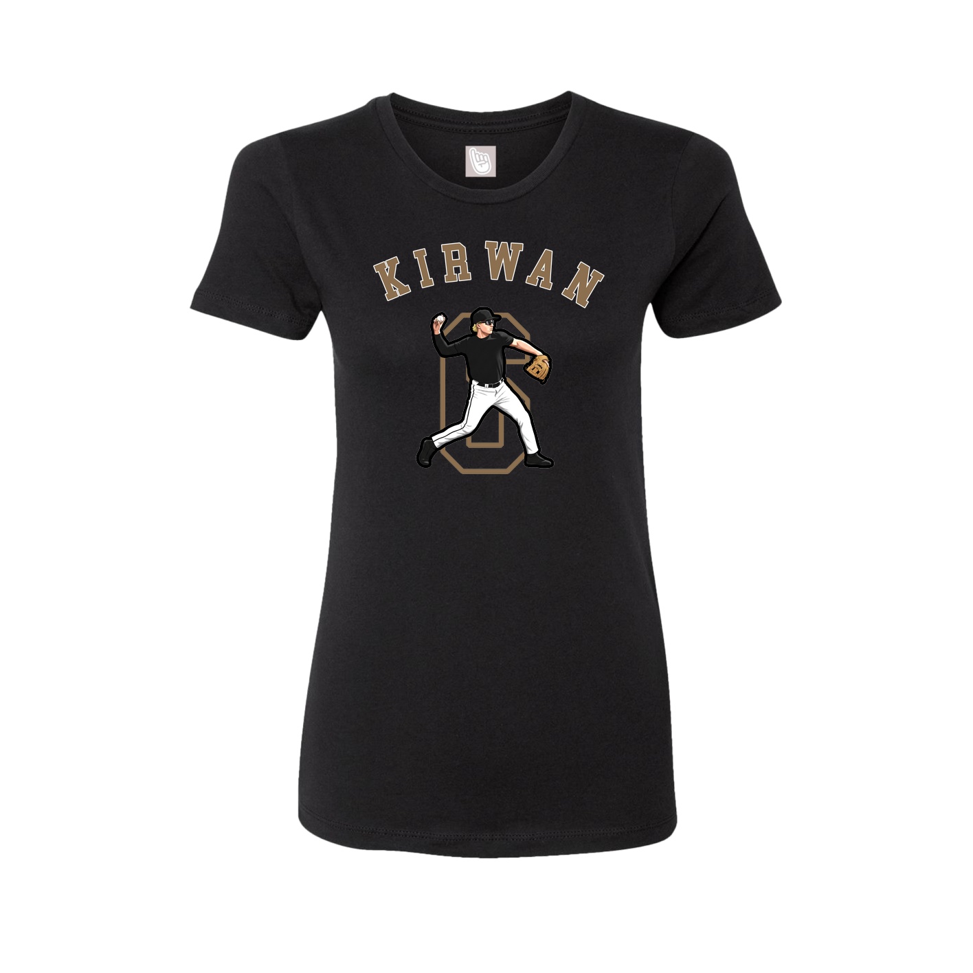 Fitted Women's Tee — Shirsey Arch in Black