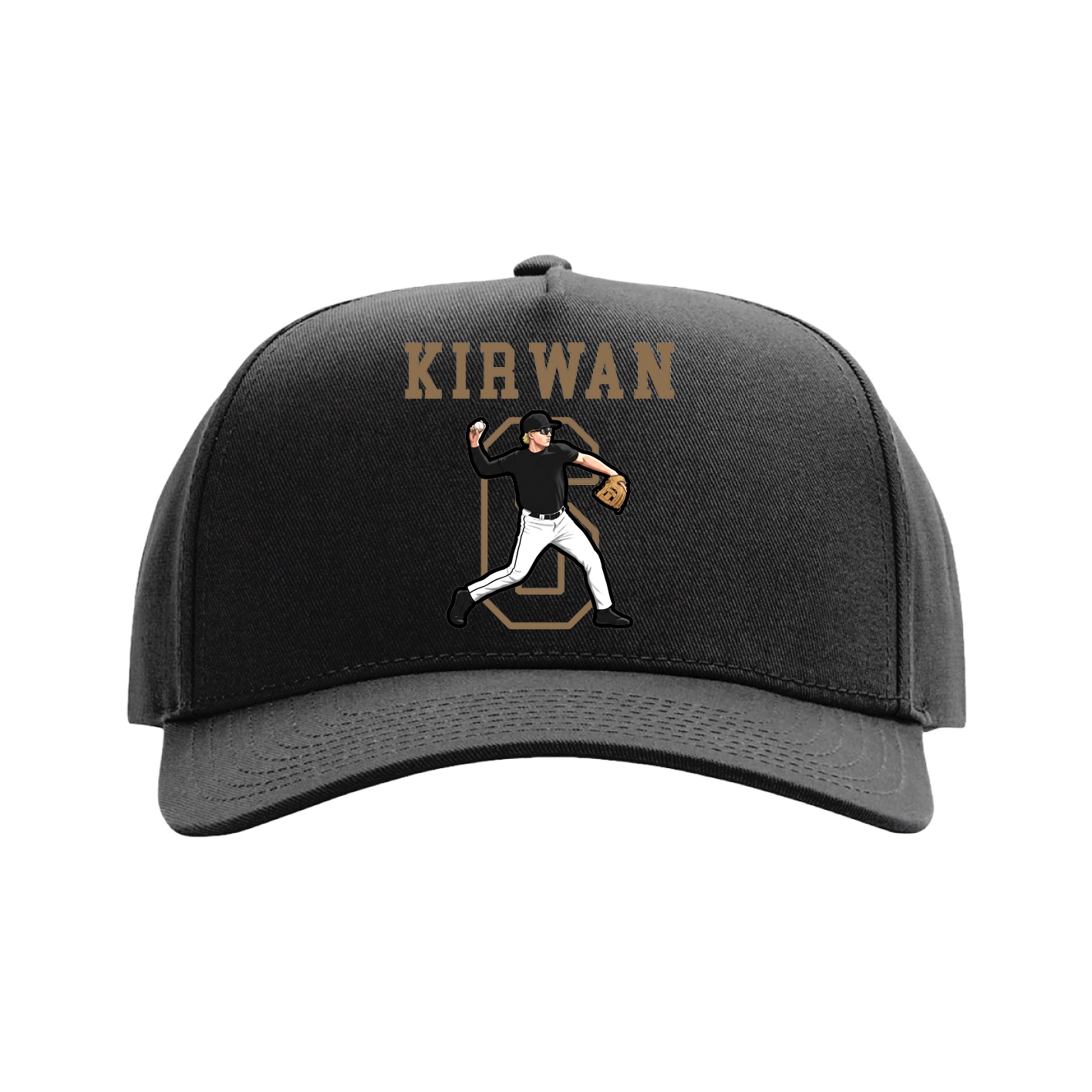 Full Fabric Five-Panel Champ Cap — Shirsey in Black
