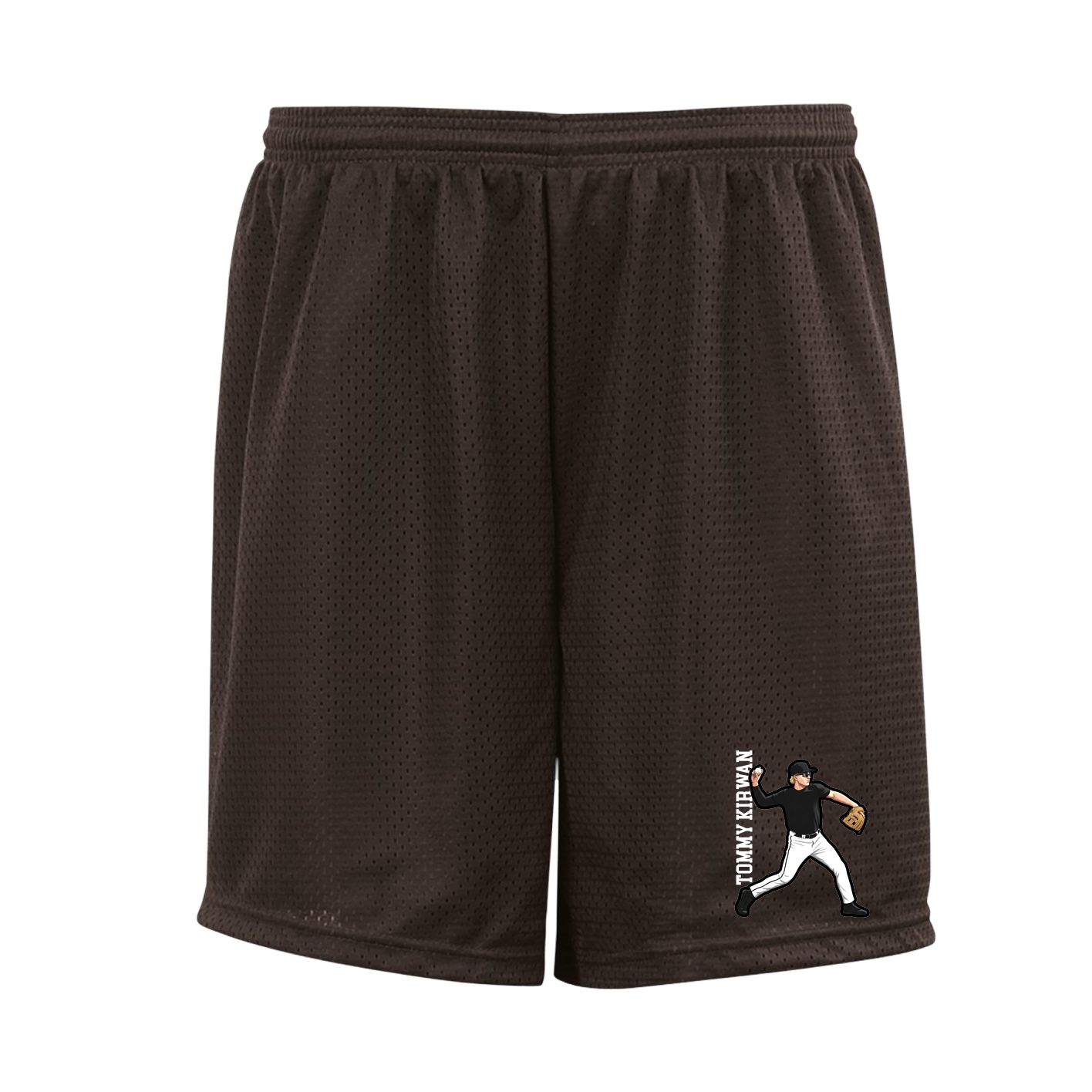 Shorts — Name Vertical in Brown