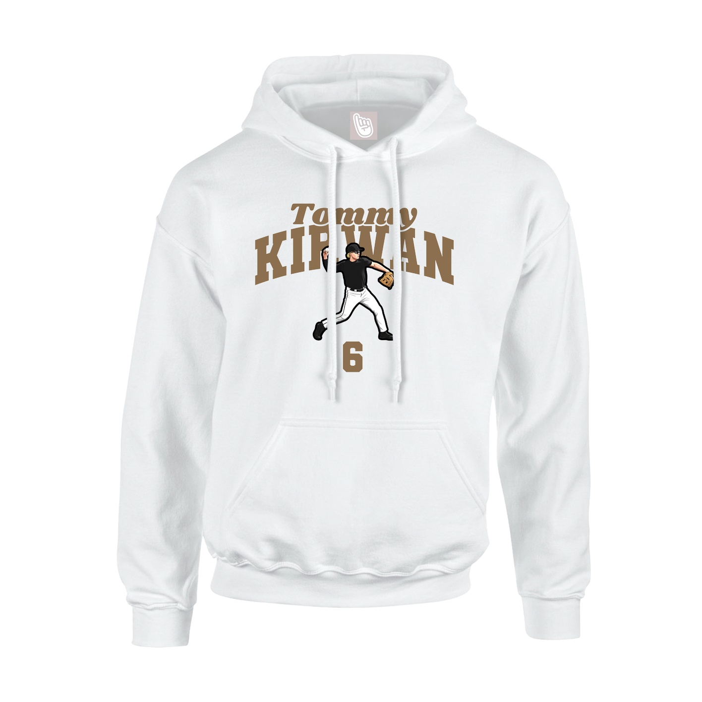 Youth Hoodie — Signature Arch in White