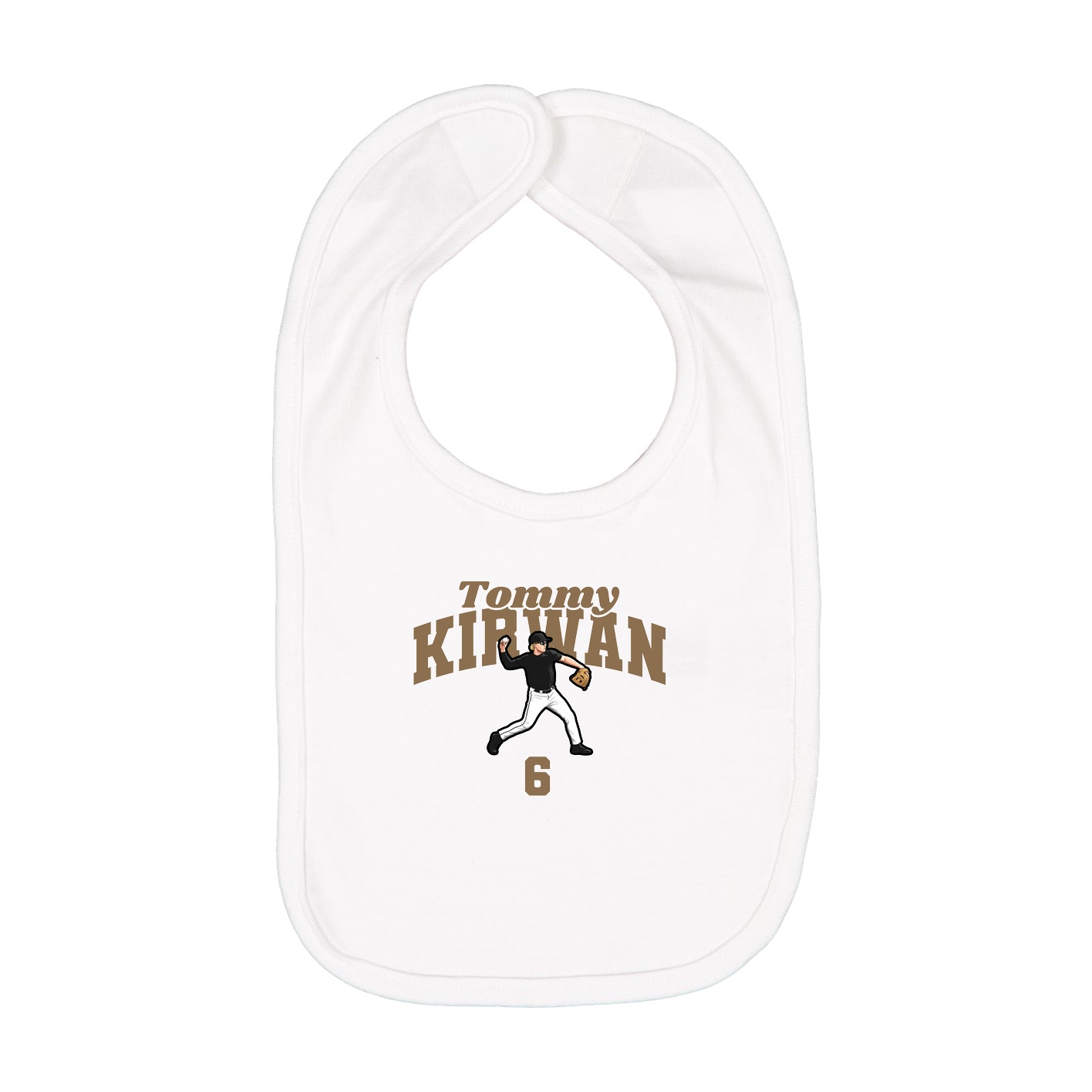 Infant Bib — Signature Arch in White