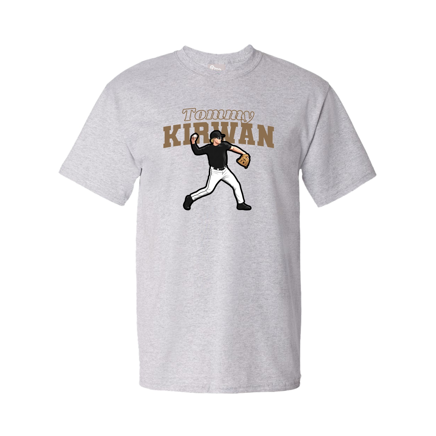 Youth Tee — Name Arch in Grey