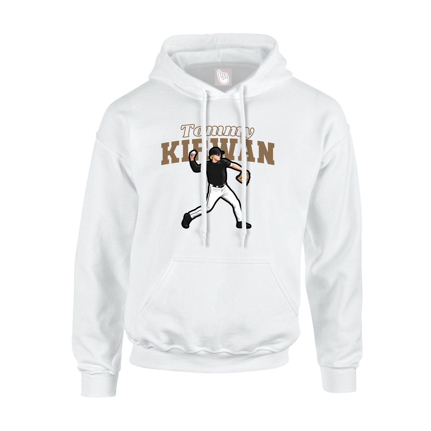 Hoodie — Name Arch in White