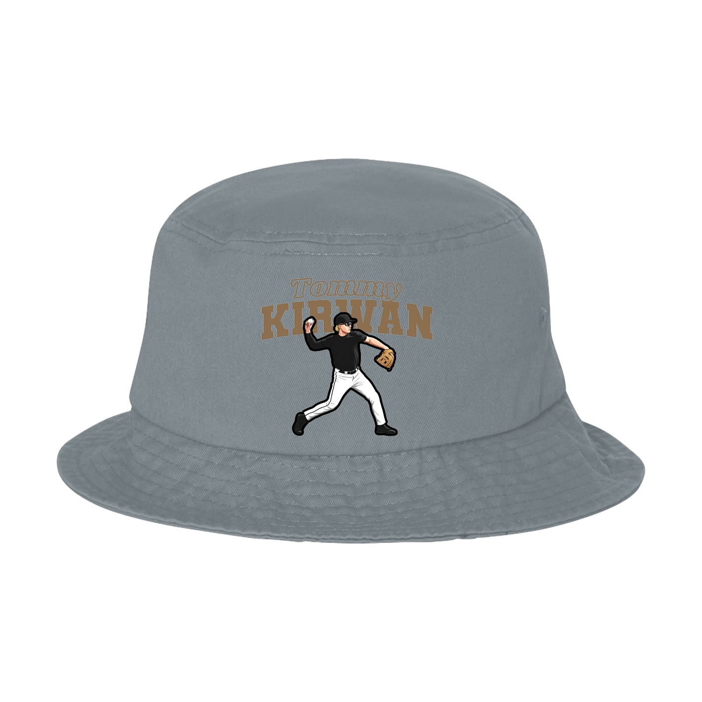 Bucket Cap — Name Arch in Grey