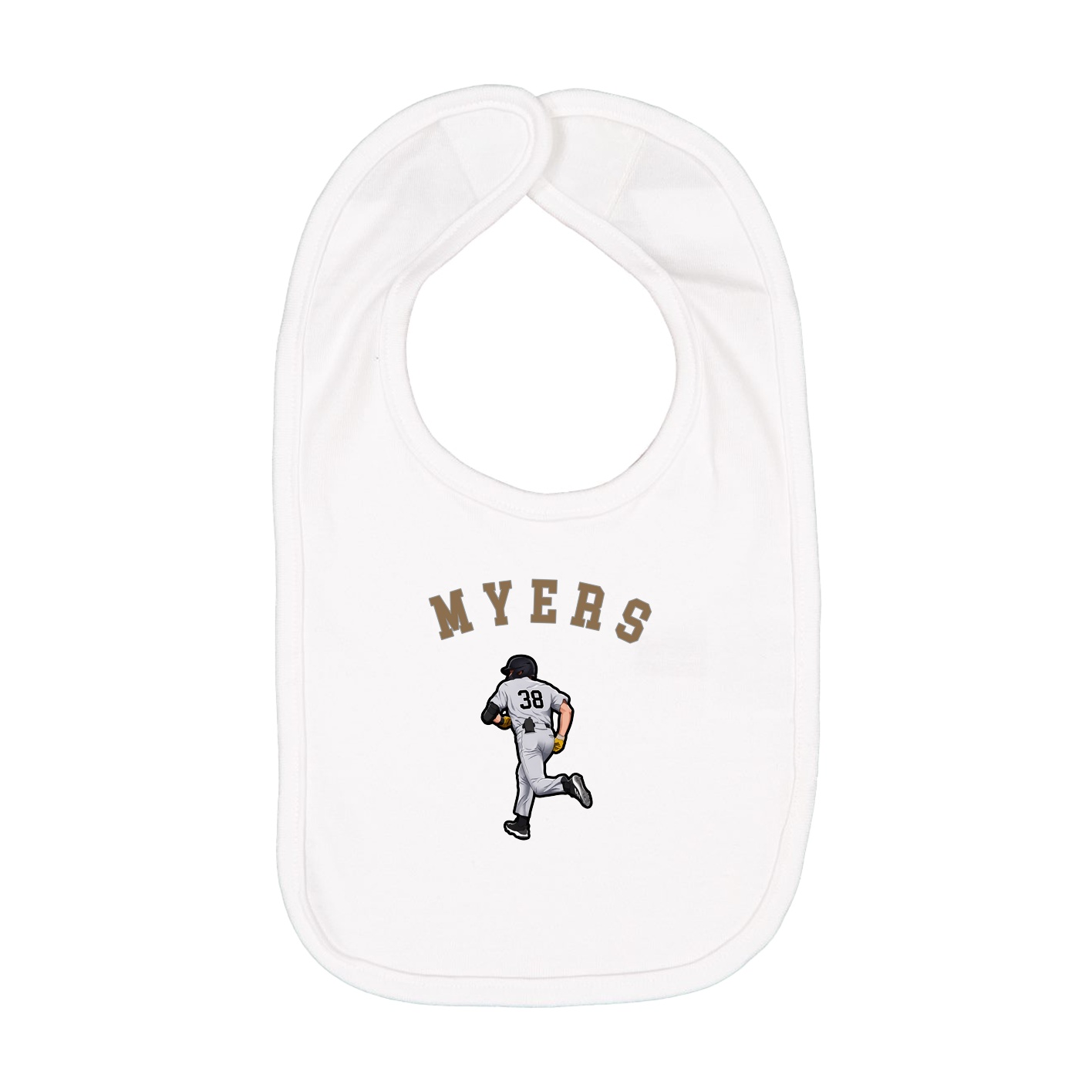 Infant Bib — Shirsey Arch in White