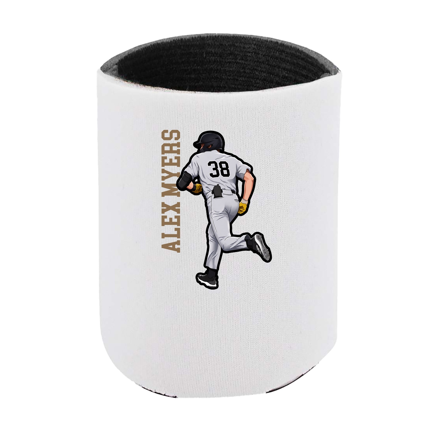 Can Holder — Name Vertical in White