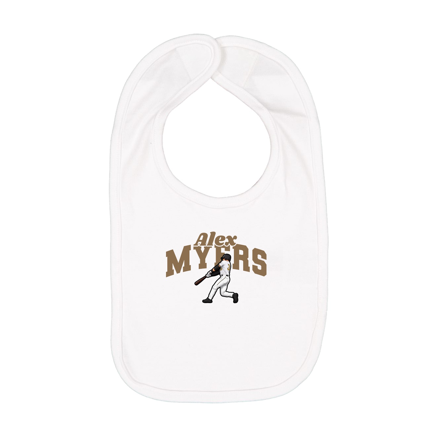 Infant Bib — Signature Arch in White