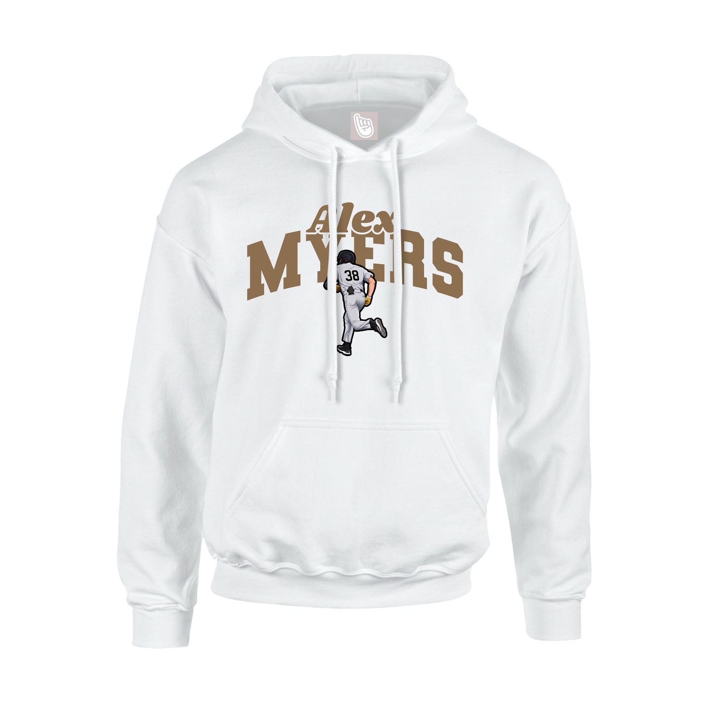 Hoodie — Signature Arch in White