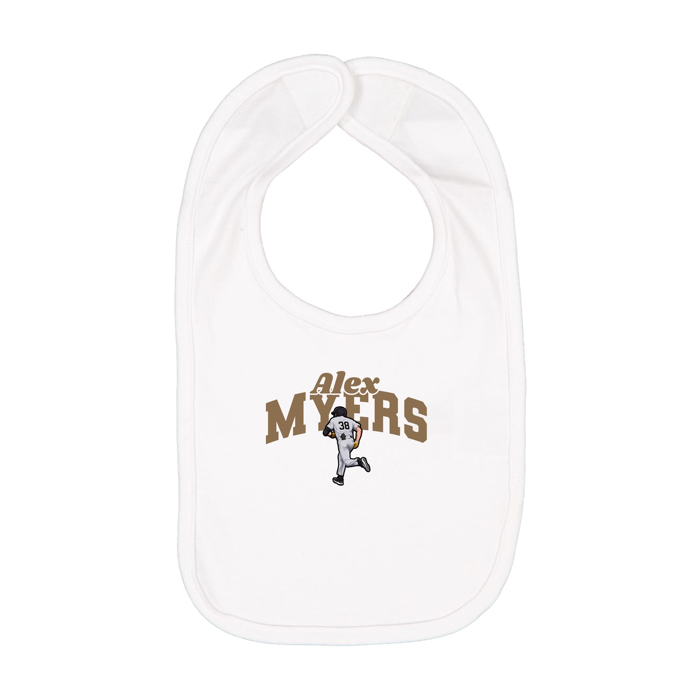 Infant Bib — Signature Arch in White