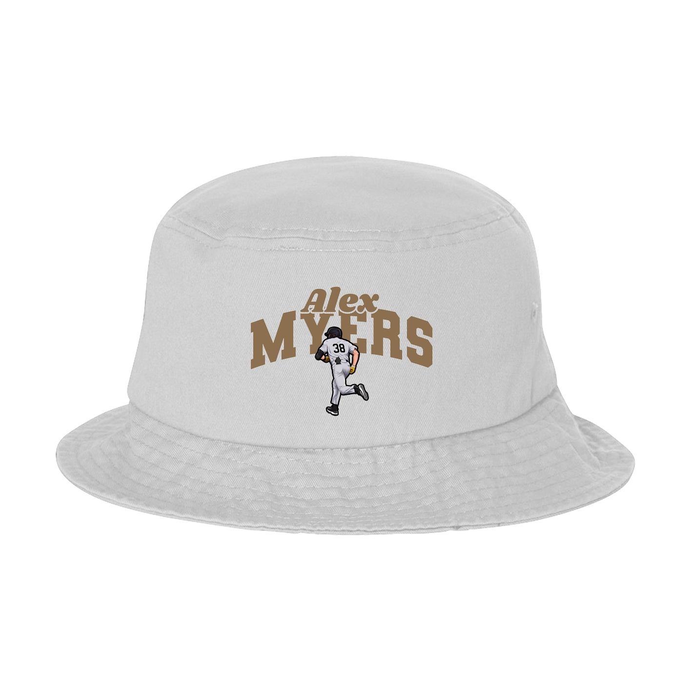 Bucket Cap — Signature Arch in White