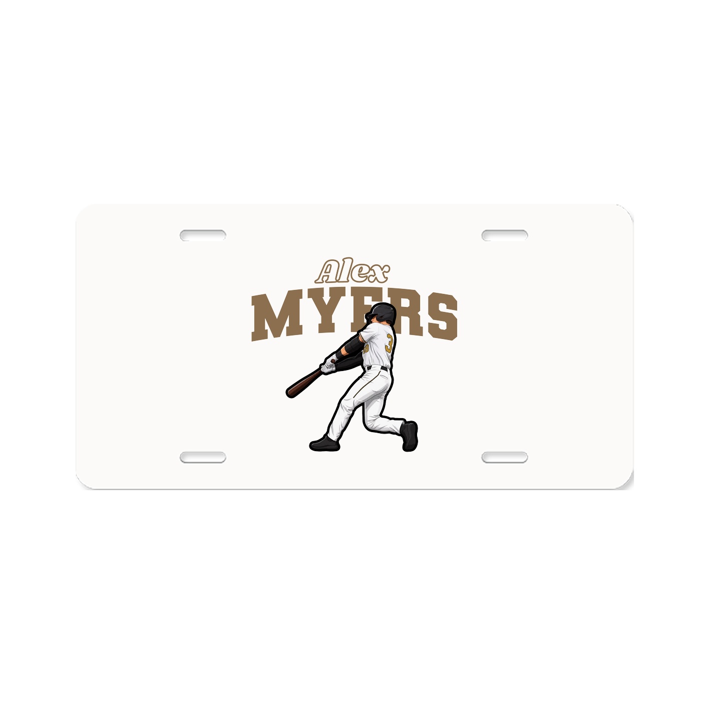 License Plate — Name Arch in Classic