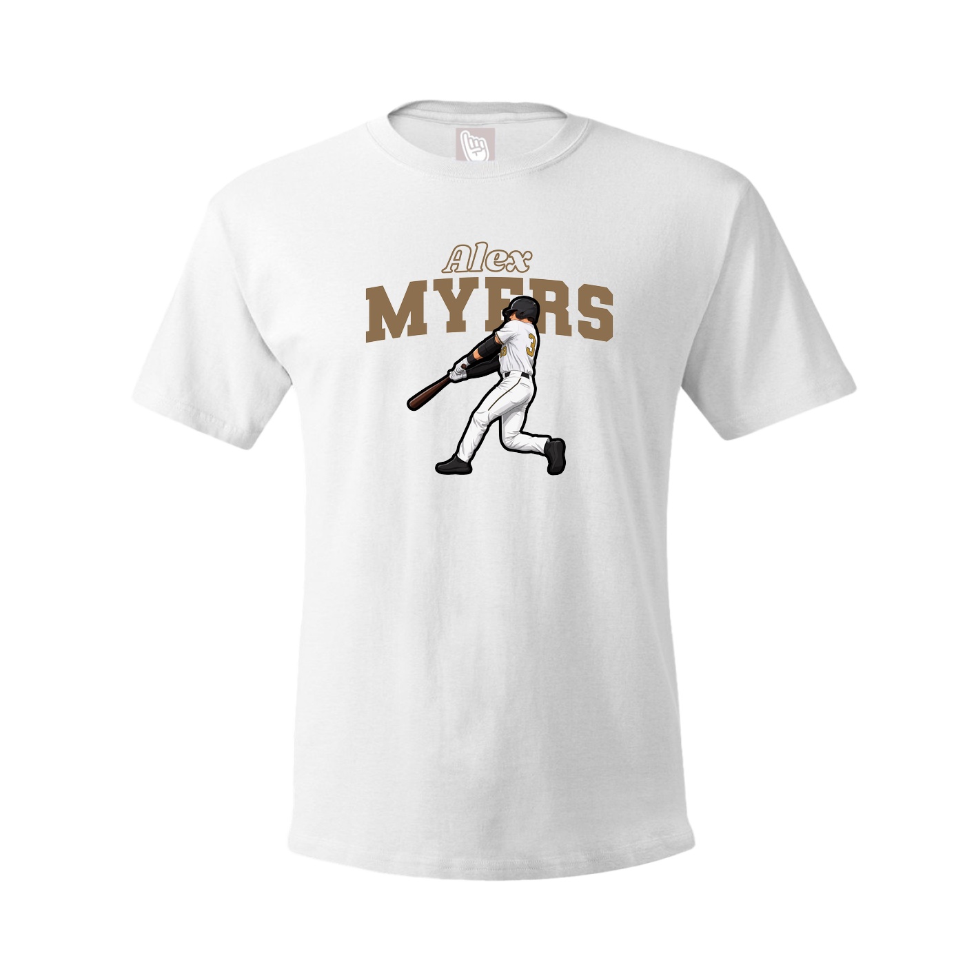 Youth Tee — Name Arch in White
