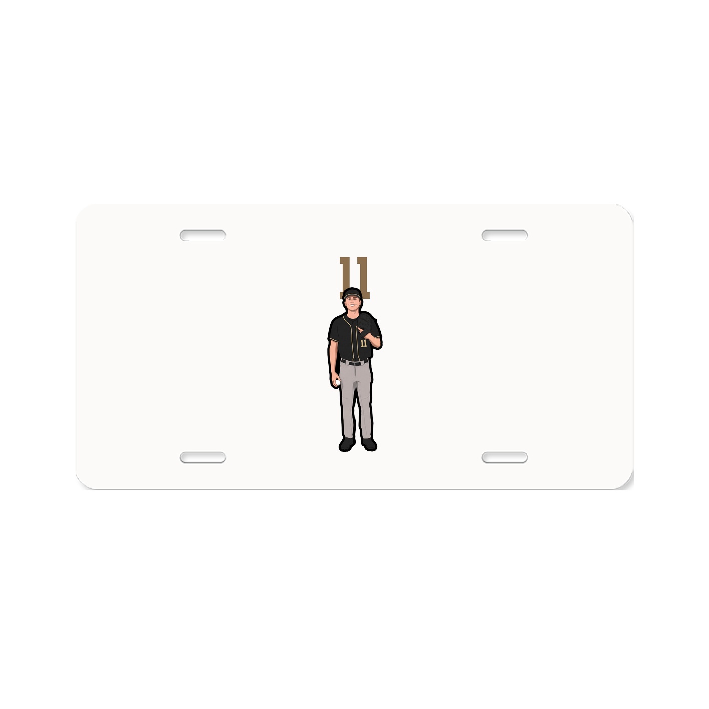 License Plate — Number Top in Classic