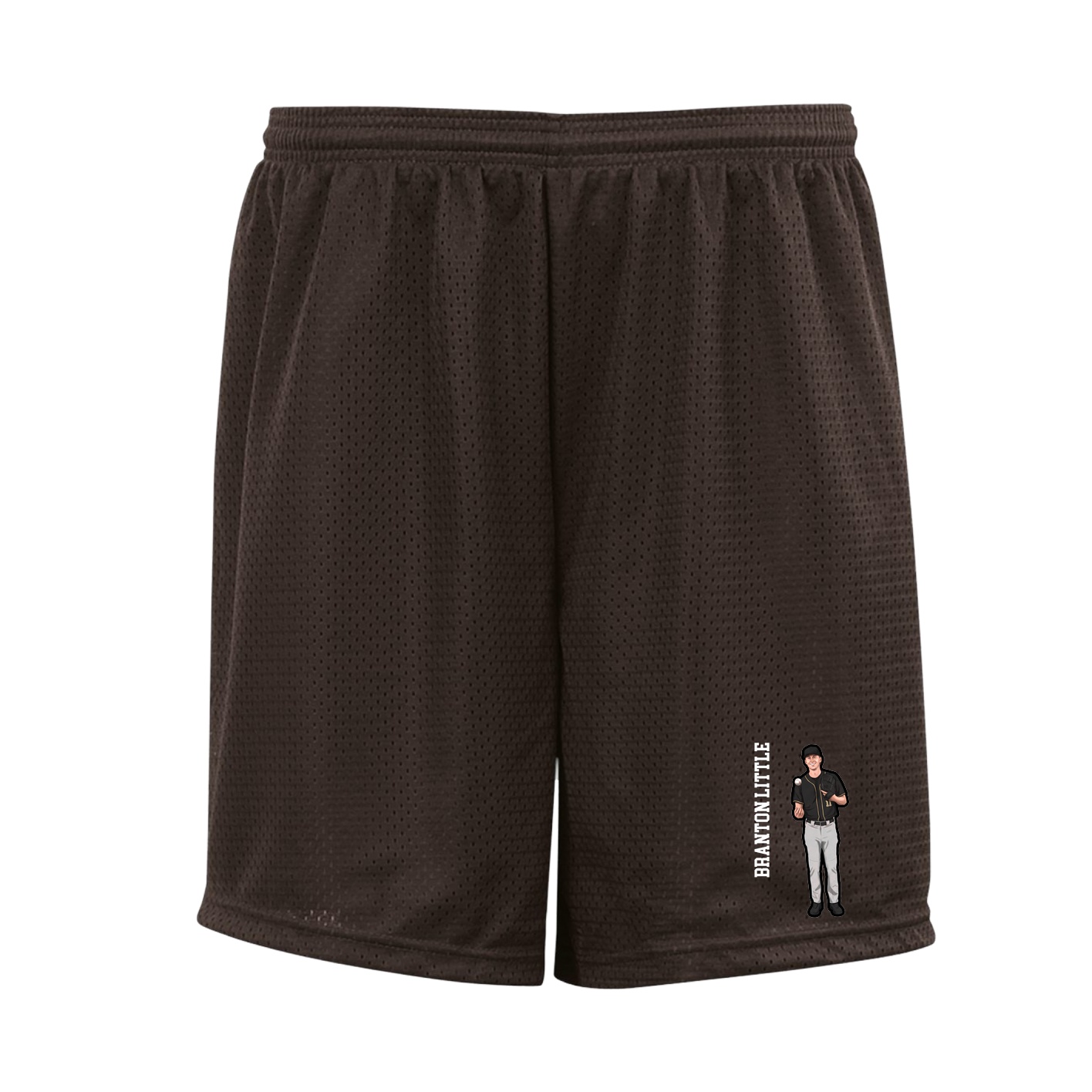 Shorts — Name Vertical in Brown