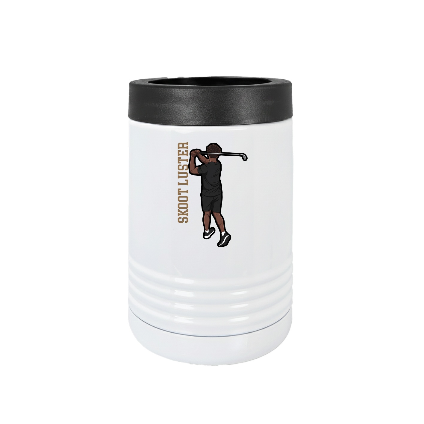 Beverage Holder — Name Vertical in White