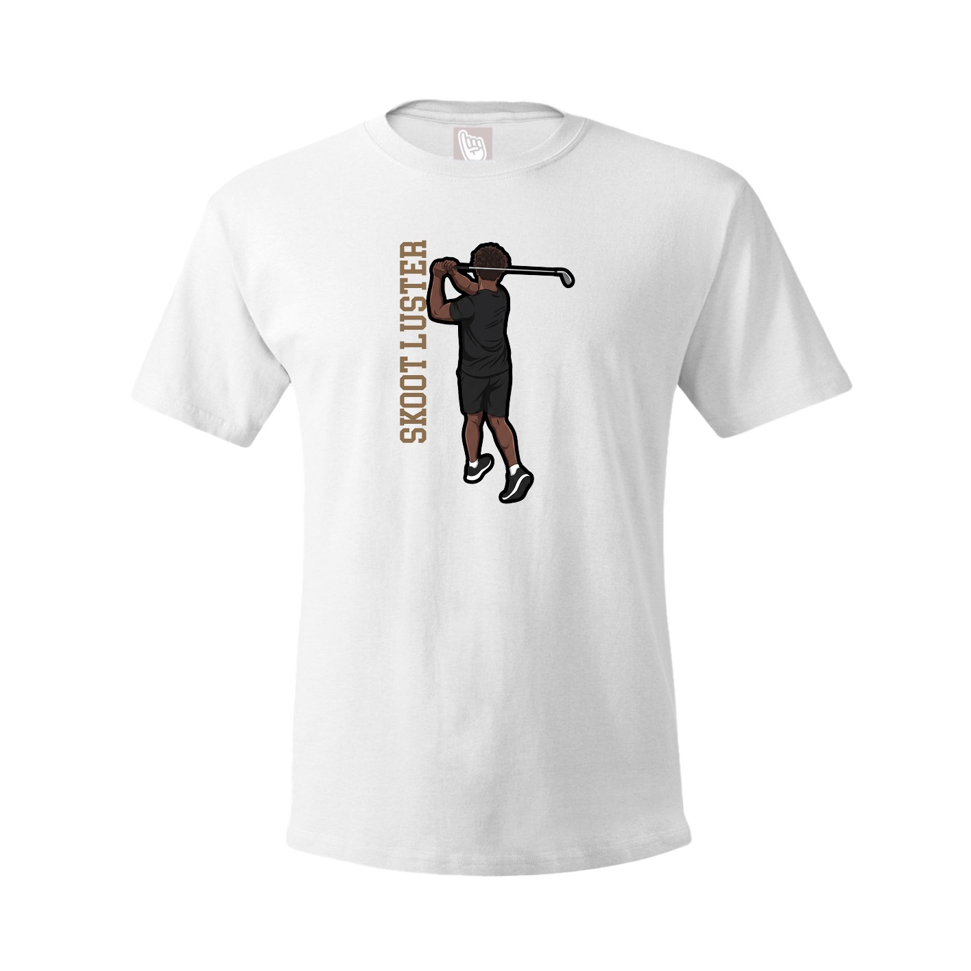 Youth Tee — Name Vertical in White
