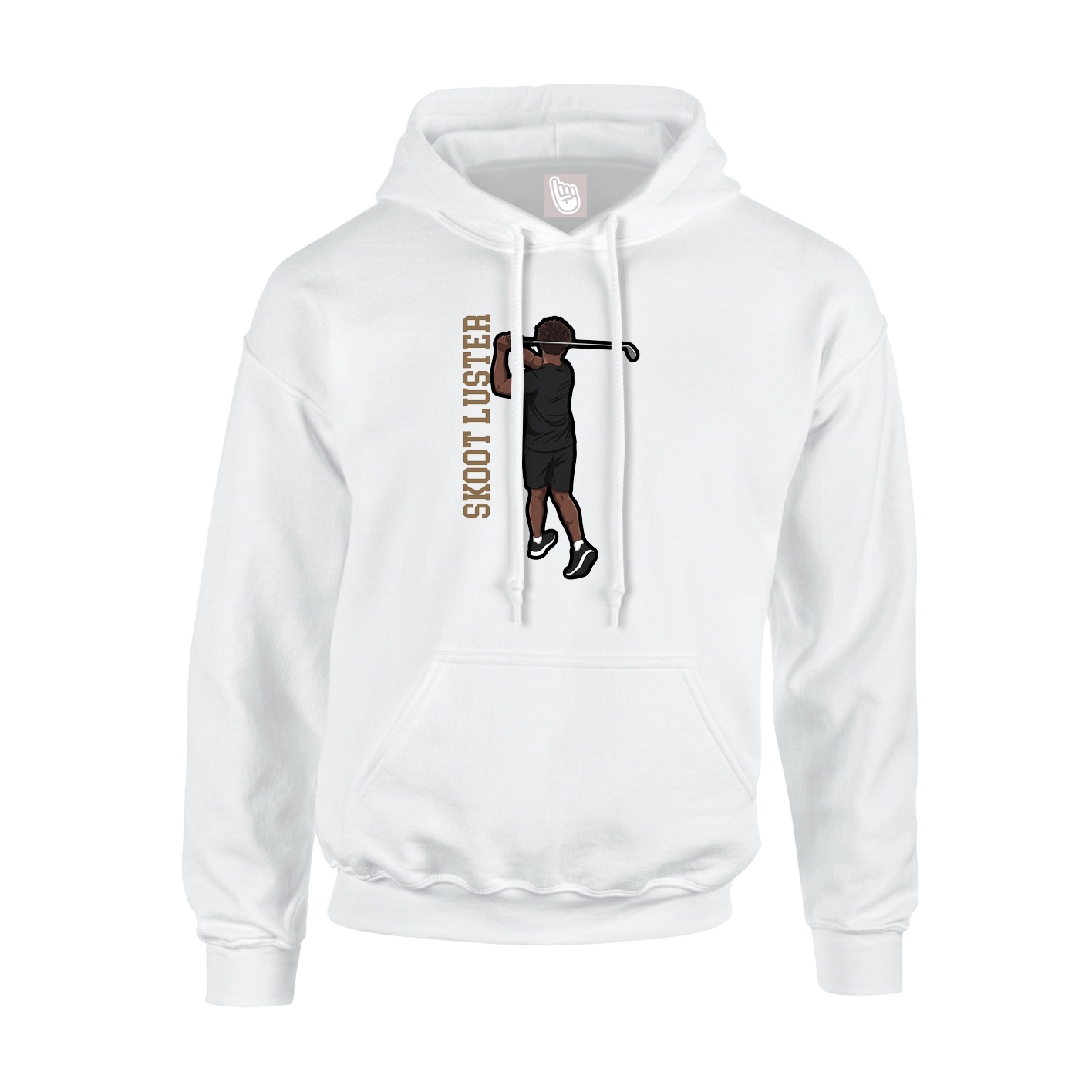 Hoodie — Name Vertical in White